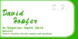 david hopfer business card